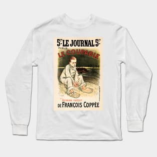 Le Journal LE COUPABLE Newspaper Cover by Poster Artist Theophile Steinlen Long Sleeve T-Shirt